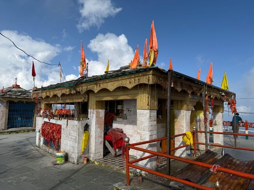 The shrine at the top of the ridge
